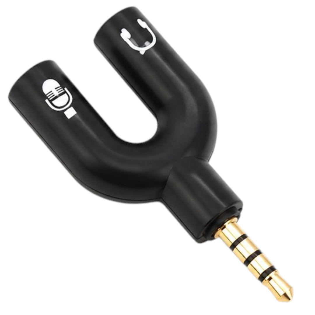 Adaptador Splitter Audio Y Micrófono Jack 3.5mm