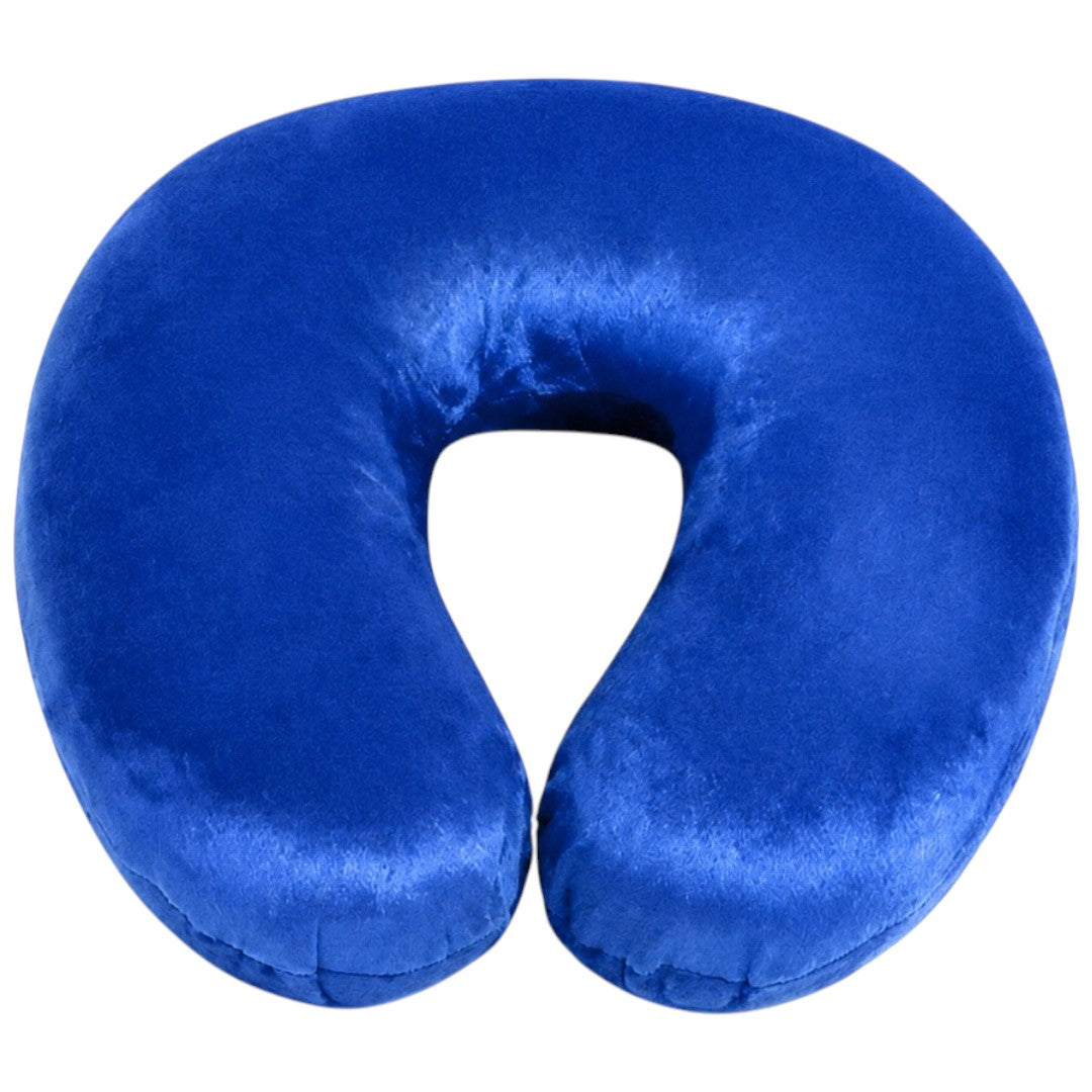 Almohada Para Viajes Espuma Viscoelástica Ergonómica Y Suave 30x30x10cm Azul