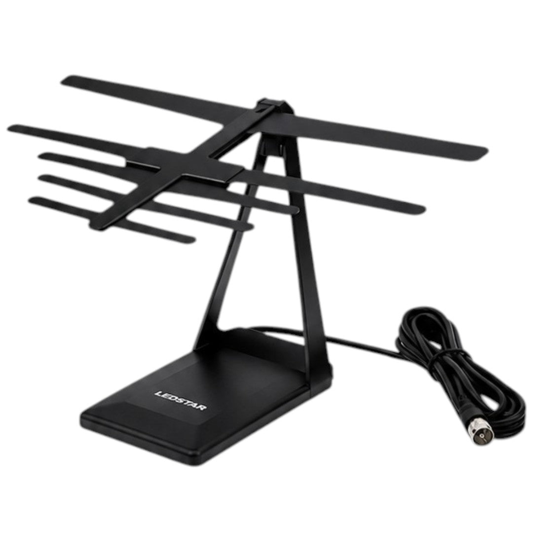 Antena De Hasta 15Km TV Digital UHF VHF Para Televisor Cable Coaxial