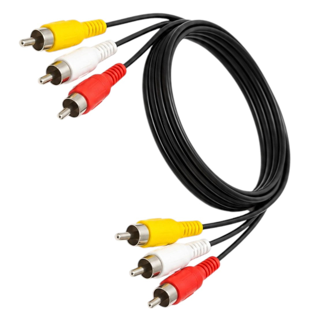 Cable 1.5m DE 3 Rca A 3 Rca De Audio Y Video Para Tv DvD Equipo