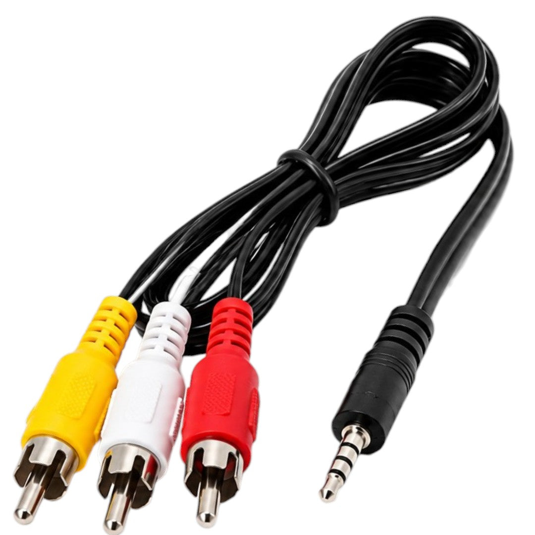 Cable 3 Rca a Spica 3.5mm Macho 1.5m Audio Video