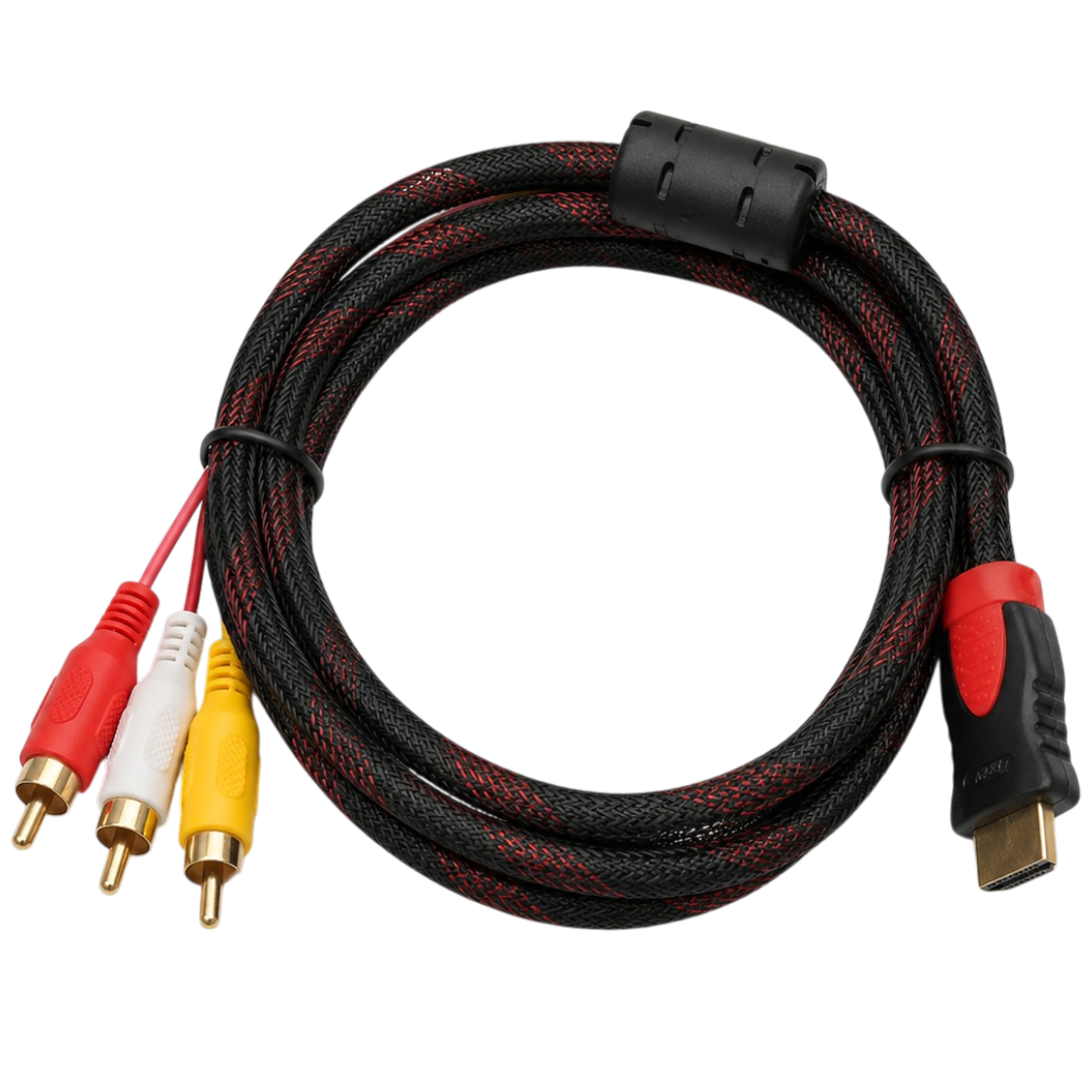 Cable Hdmi A 3 Rca Av 1.5m De Audio Y Vídeo Adaptador