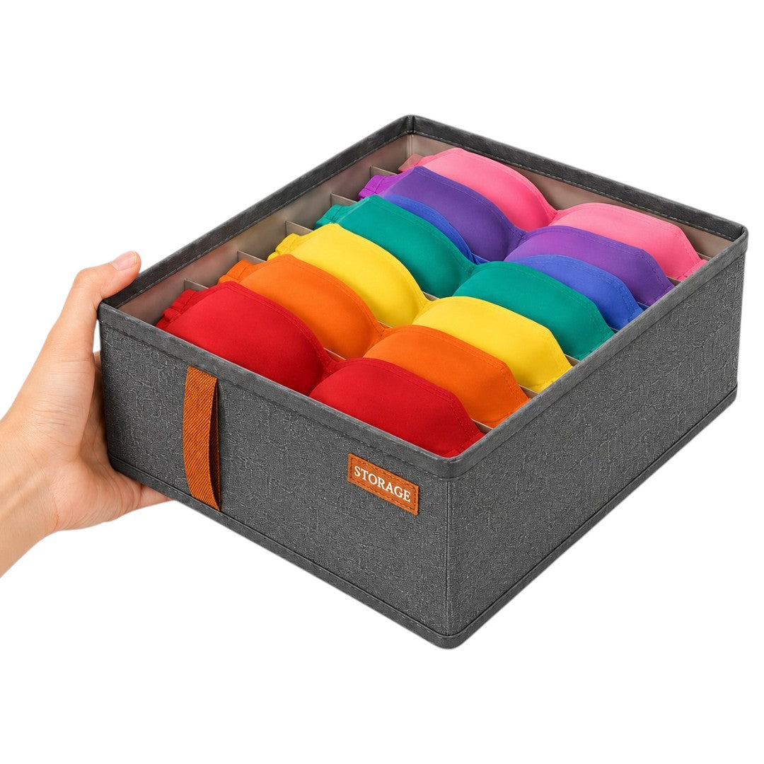 Caja Para Ropa Interior 6 Separadores Cuadrado Organizadora Para Estante Ropero
