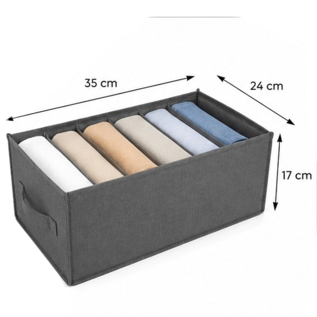 Caja Para Ropa 7 Separadores Compartimentos Organizadora Para Estante Ropero