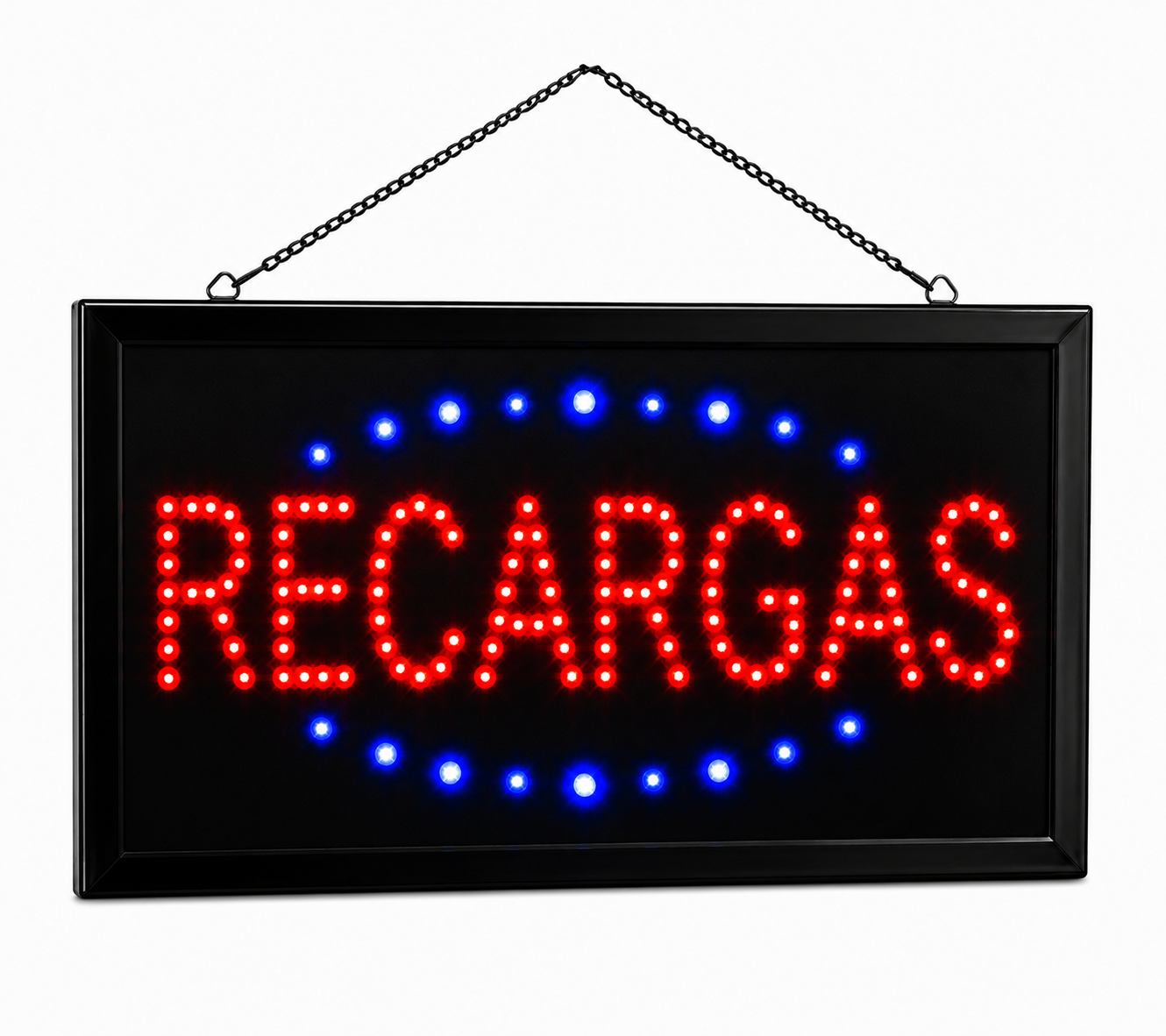 Cartel Recargas Led Panel Luminoso Luz Letrero Promocional 220v
