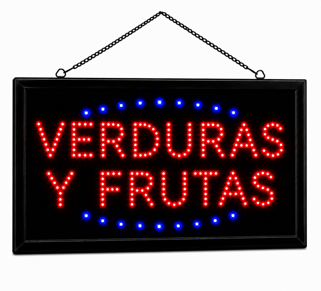 Cartel FRUTAS Y VERDURAS Led Panel Luminoso Luz Letrero Promocional 220v