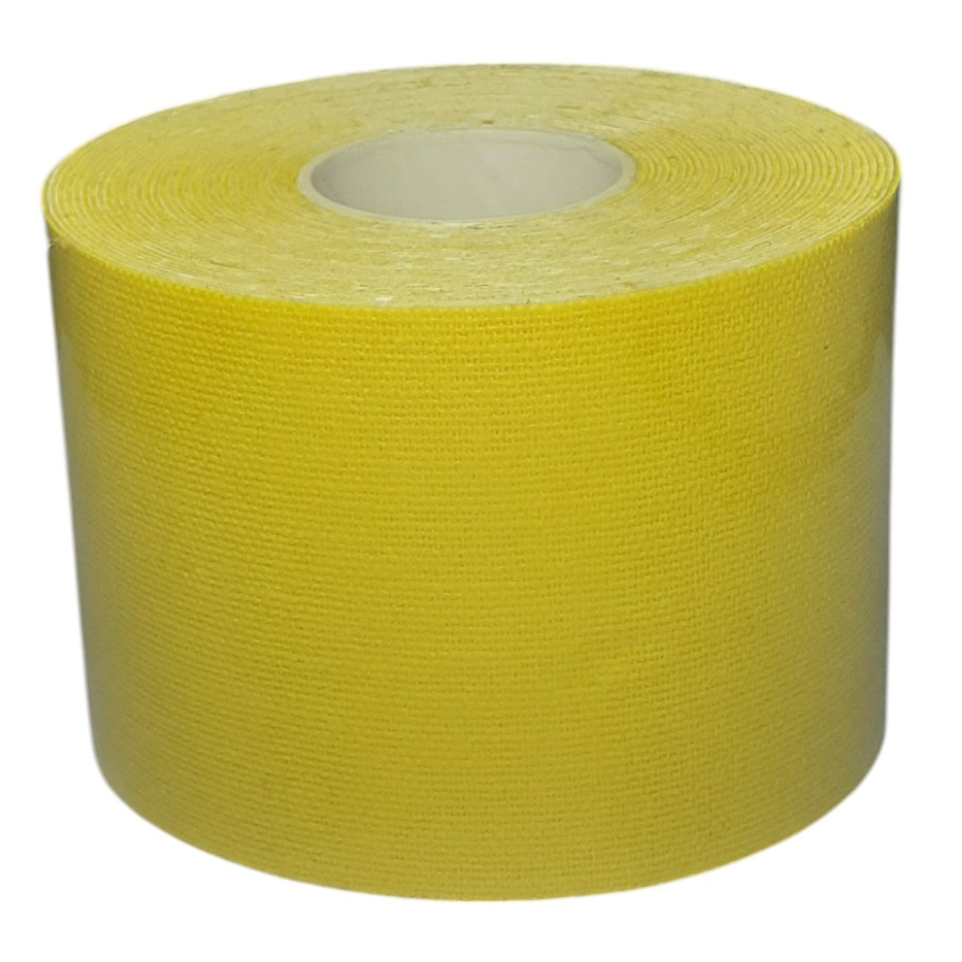 Cinta Kinesiológica 5cm x 5m Adhesiva Elástica Deportiva Colores Amarillo