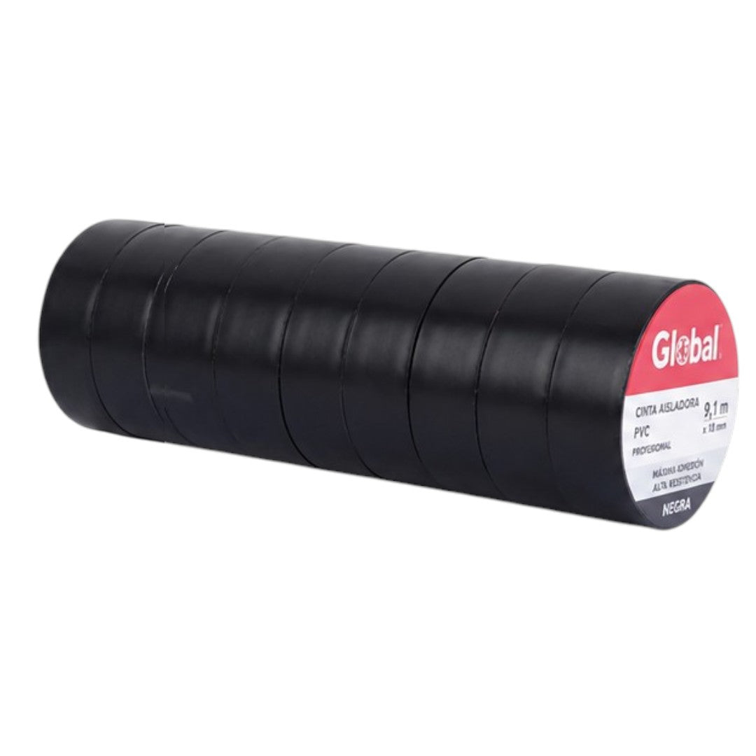 Cintas Aisladoras X10 Negra Protección De Cables Rollo