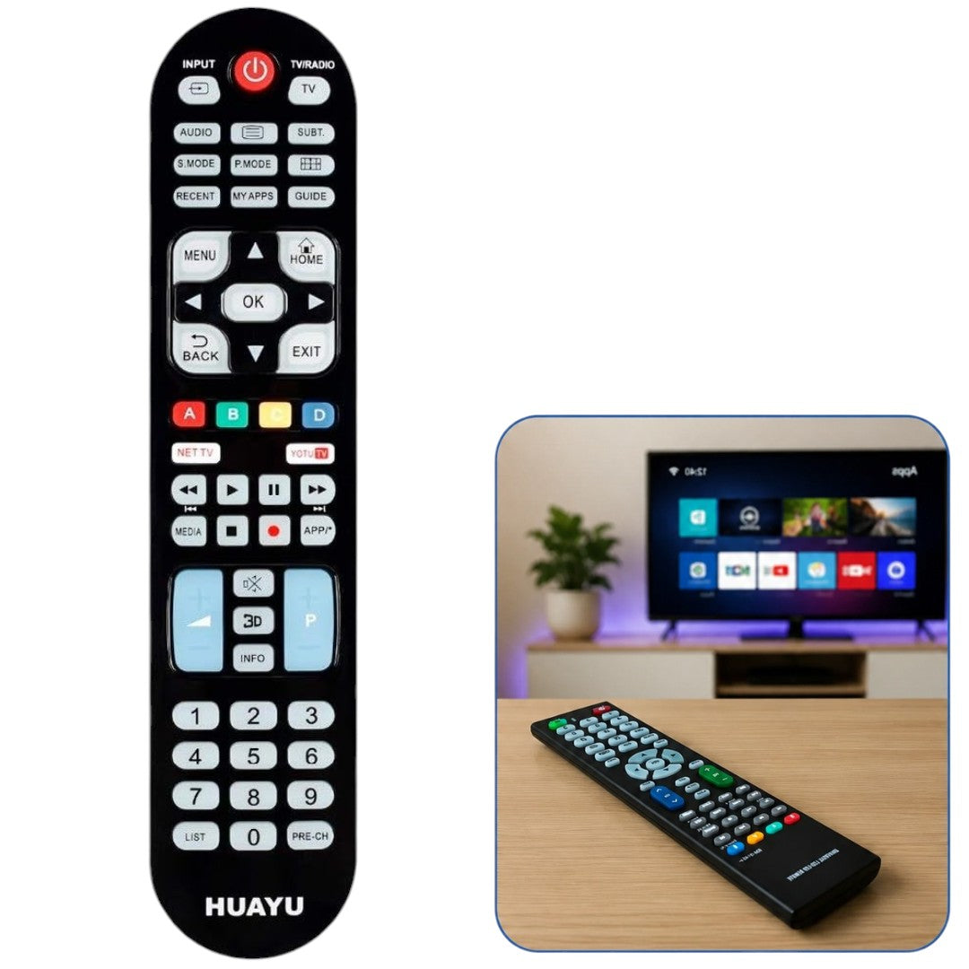 Control Remoto Smart Tv Universal Netflix Redondo Led Lcd