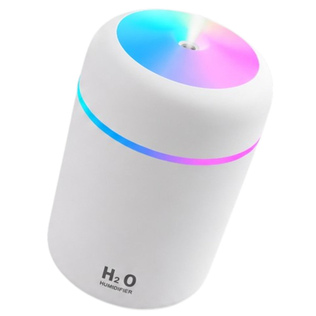 Humidificador Rgb Usb 5v Táctil Aromatizador Vaporizador Aromas Blanco