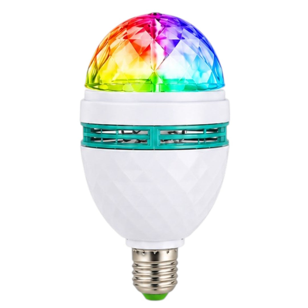 Lampara Giratoria Rgb Fiestas 3w Led Foco Baile E27