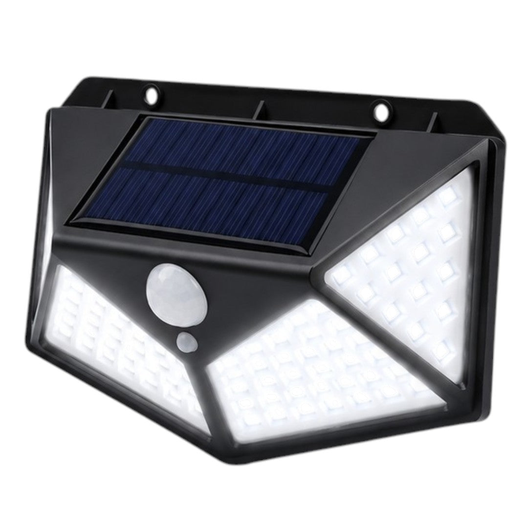 Lámpara Solar 100 Led Exterior Farol Foco con Movimiento Automático