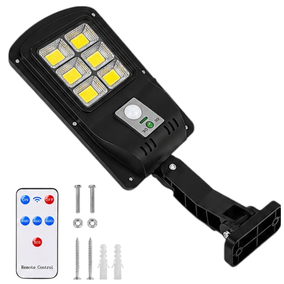 Luz Led Solar Exterior Con Sensor De Movimiento Con Control Varios Modos