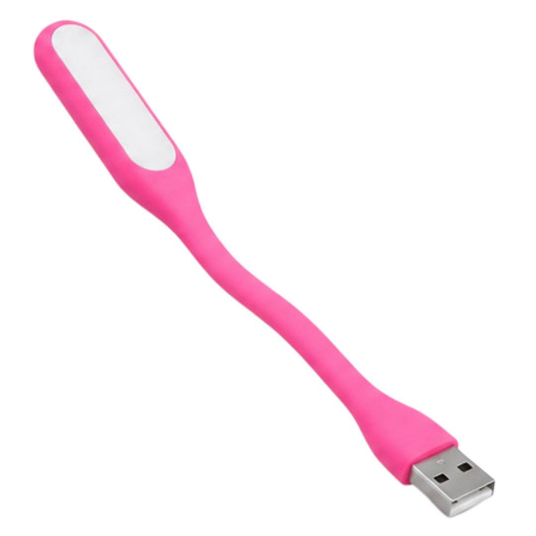 Luz Usb Pc Laptop Led Lámpara Portátil Flexible Linterna Rosa