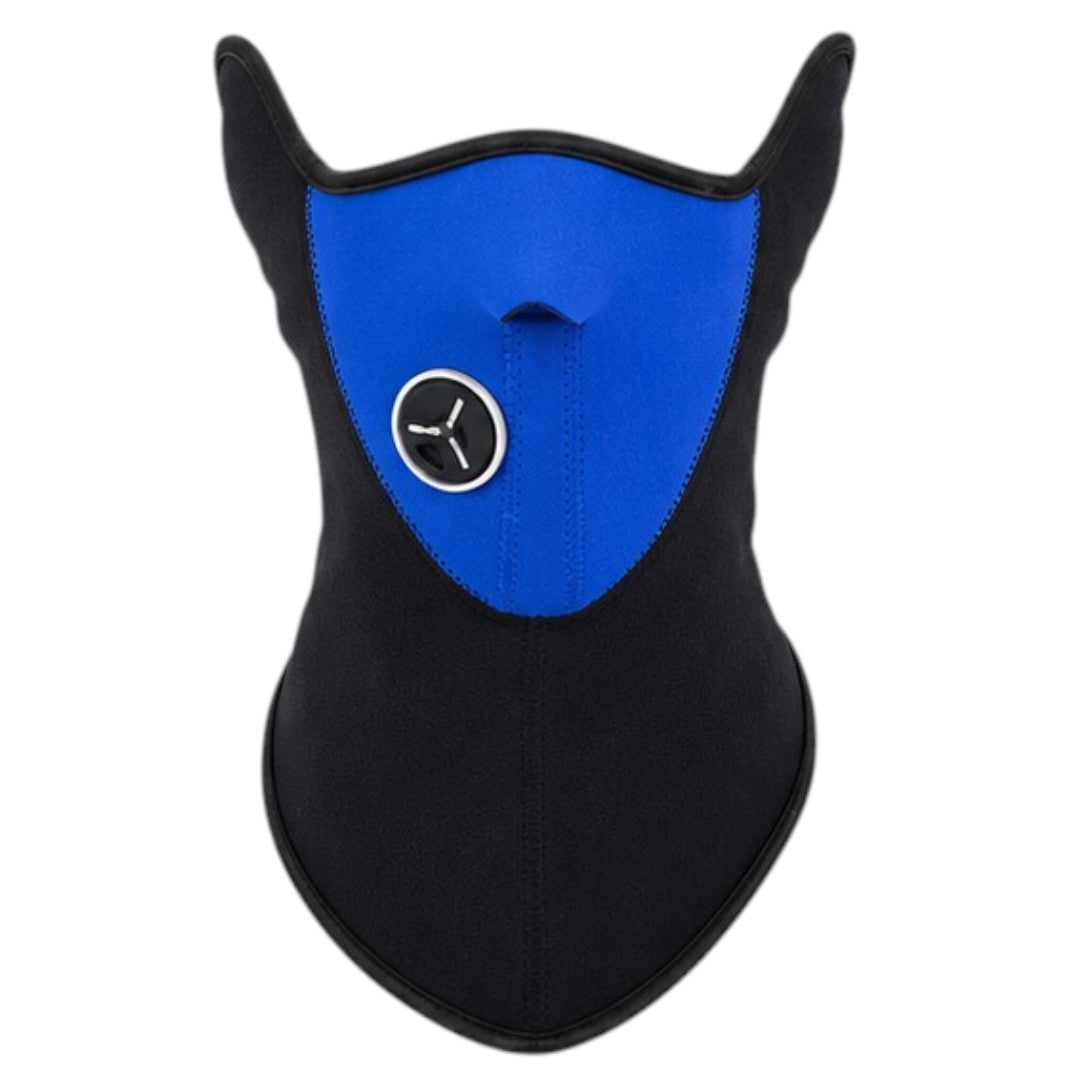 Máscara Térmica Neopreno Moto Bici Polar Protección Facial Azul