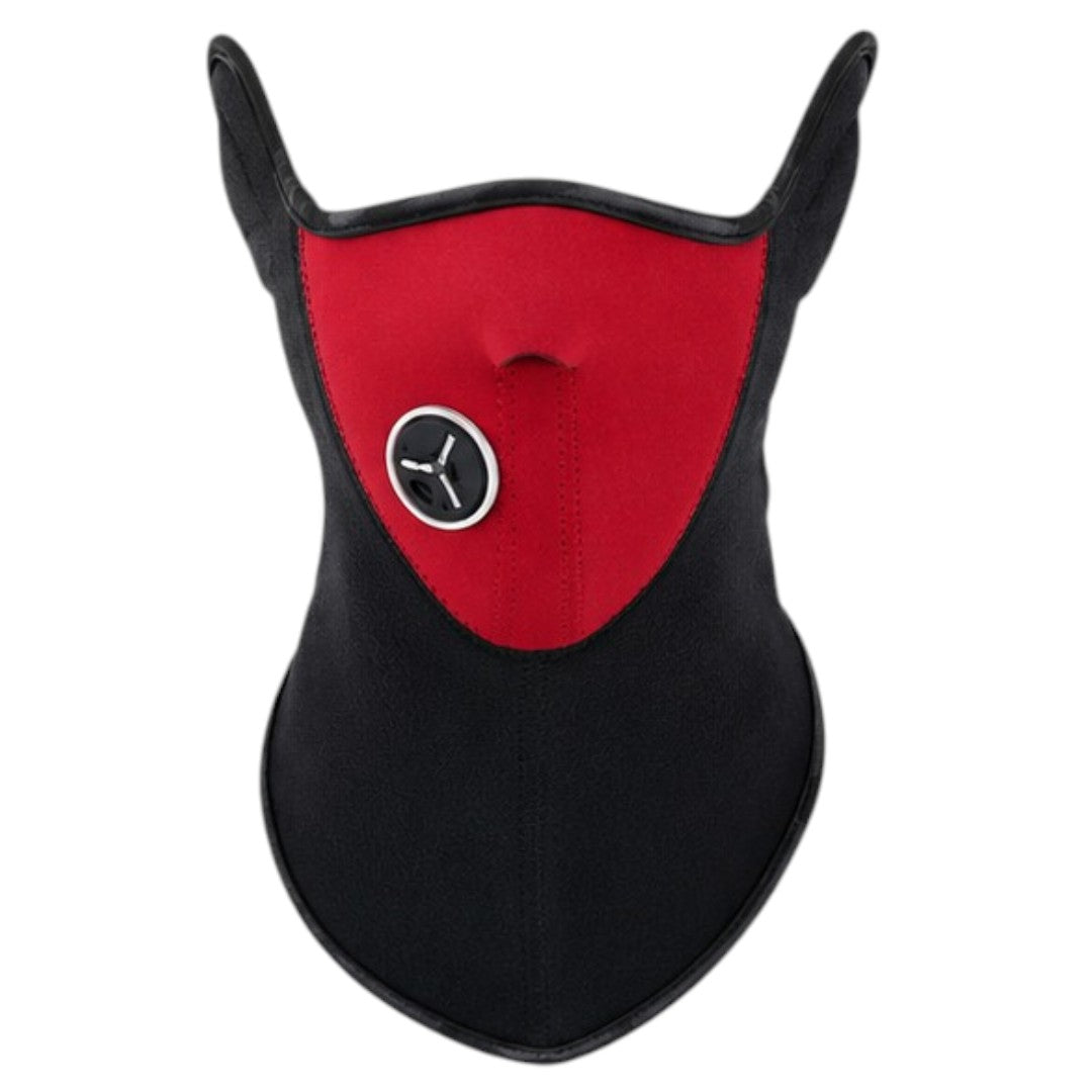 Máscara Térmica Neopreno Moto Bici Polar Protección Facial Rojo