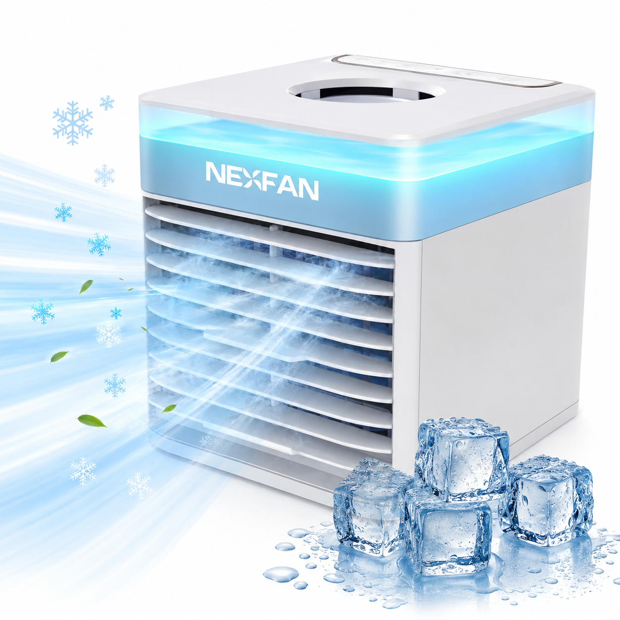 Mini Aire Acondicionado Frío Carga Usb Con Portátil Agua Humidificador Luces