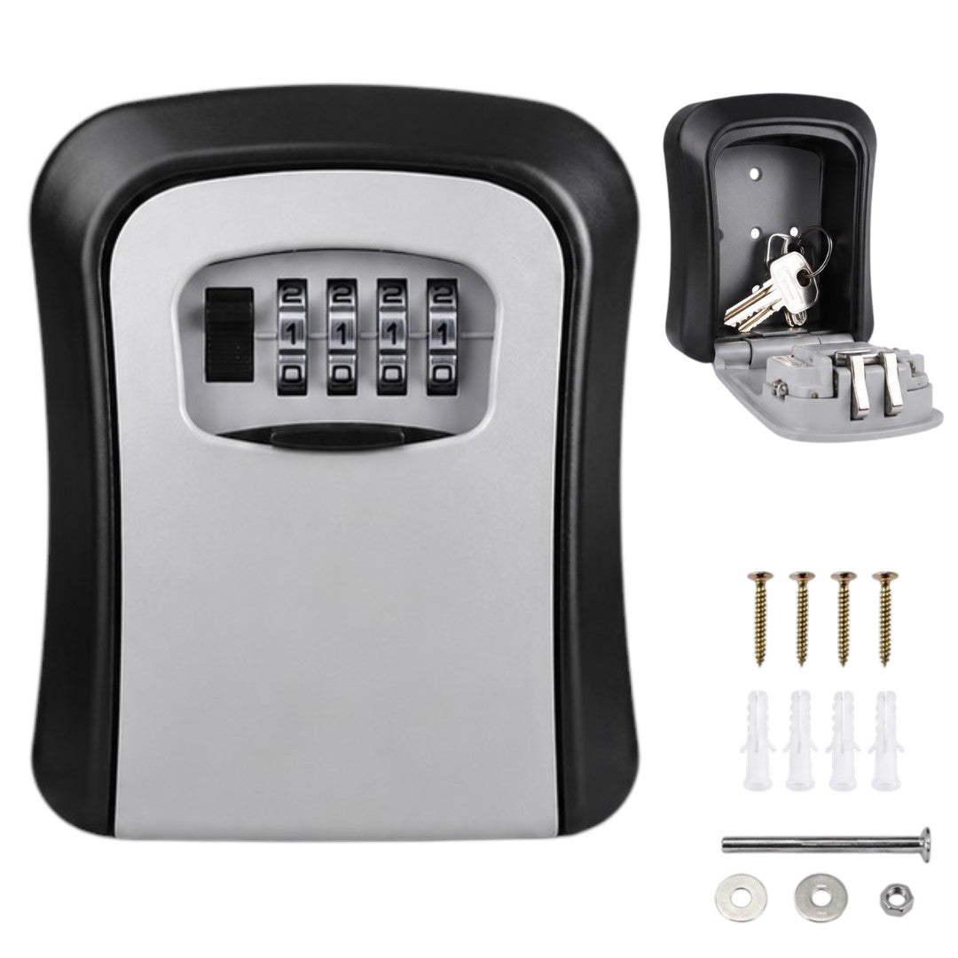 Mini Caja Fuerte De Pared Con Clave Cambiable Metálica
