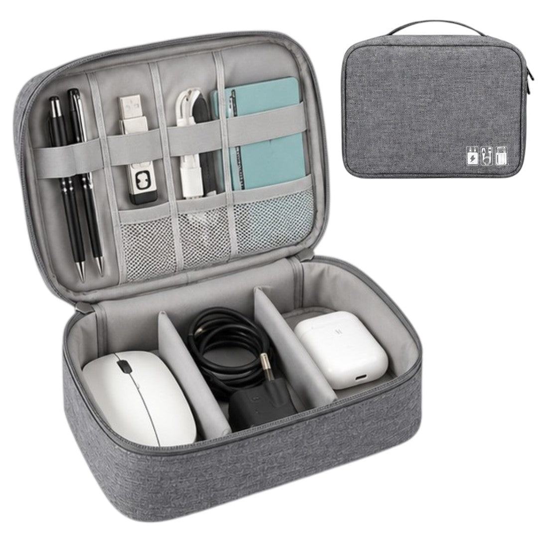Organizador Bolso Multiuso Para Maquillaje Higiene Viaje Pesca Gris