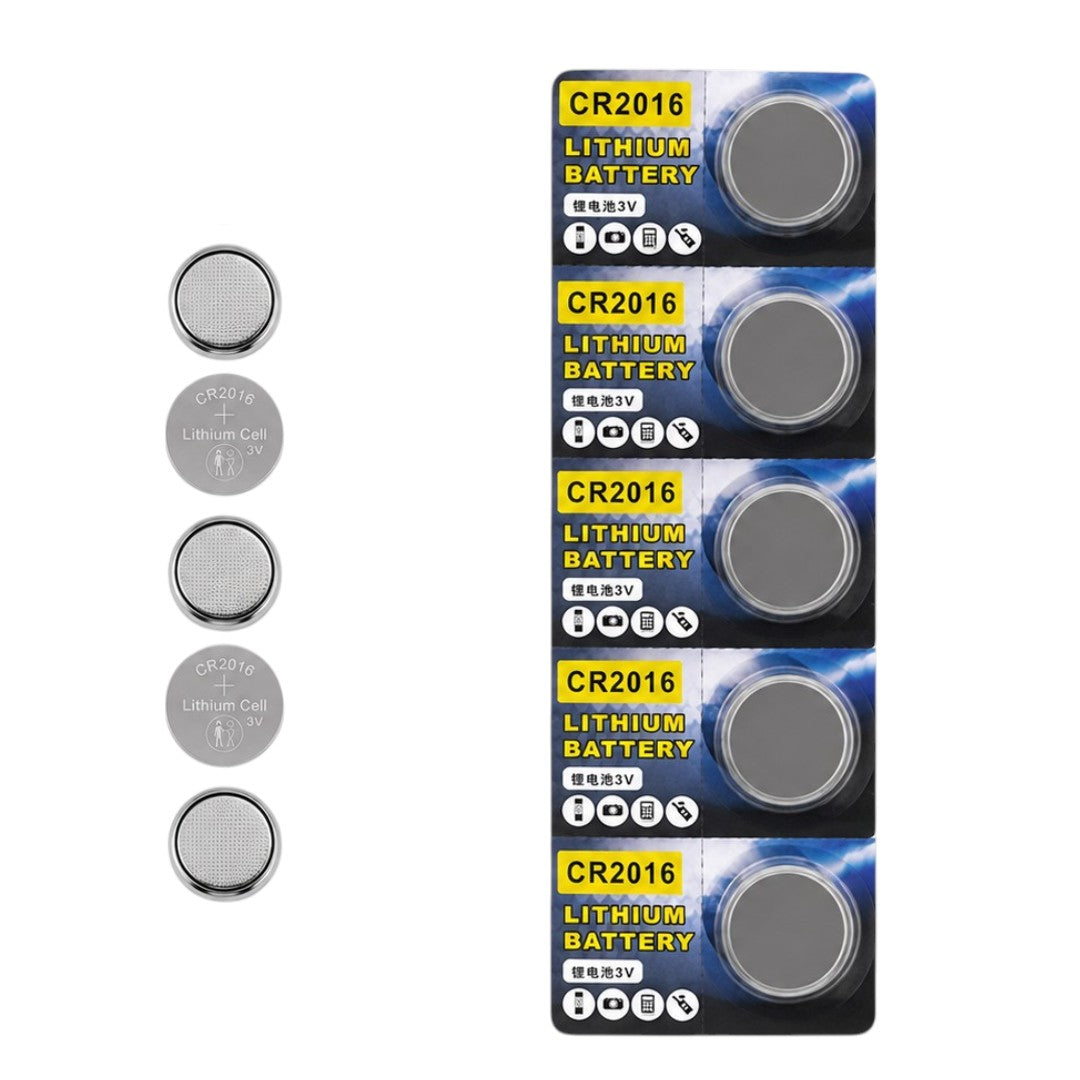 Pilas CR2016 x5 3V Tira Batería Botón Reloj Calculadoras