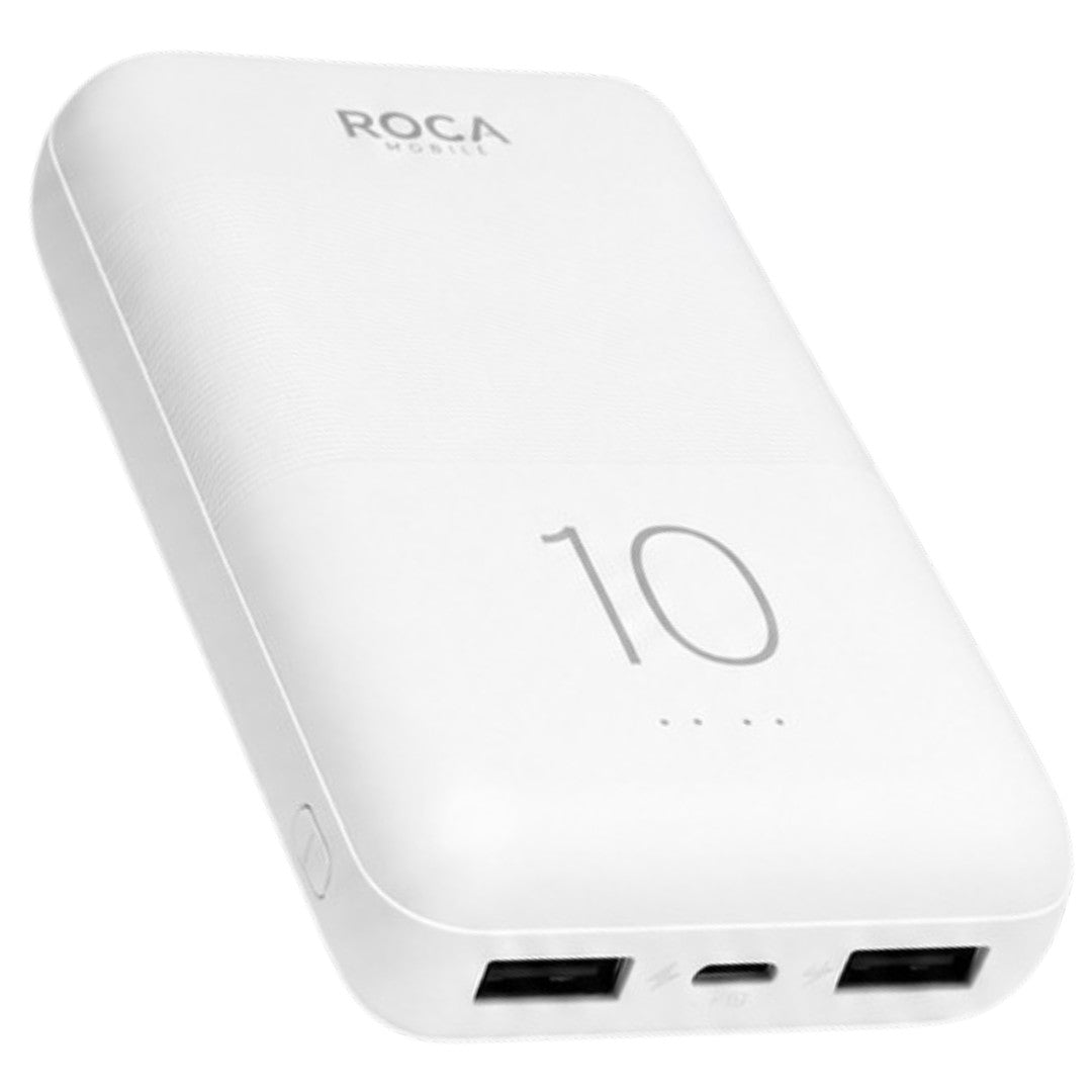 Power Bank Roca 10000mAh 2.1A 1A Y Tipo C Cargador Emergencia