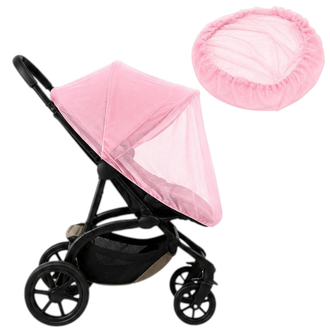Red Anti Mosquitos Para Coche Bebé Cubre Cochecito Rosa