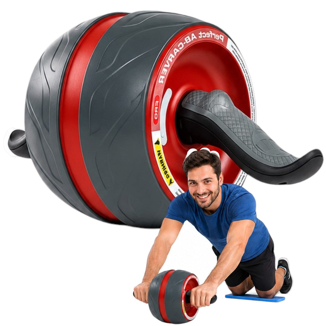 Rodillo Abdominal Profesional Carver Pro Con Rebote Asistido Rojo