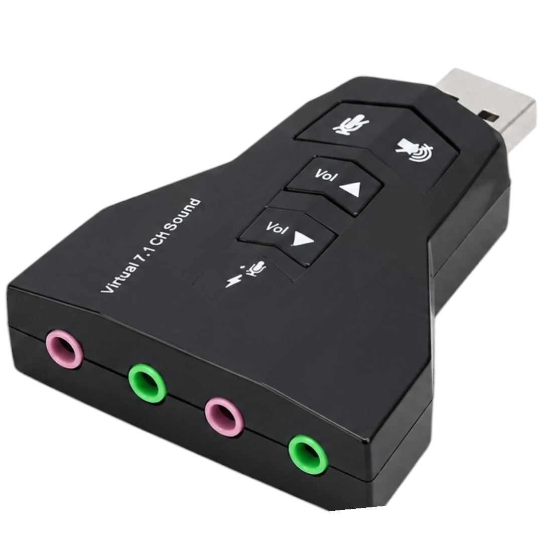 Tarjeta De Sonido Doble 2.0 Usb Para Pc Audio Y Micro 3.5mm 7.1 Canales