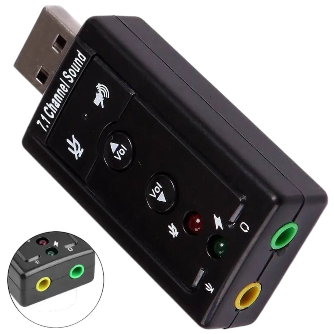 Tarjeta De Sonido Usb 2.0 Para Pc Audio Y Micro 3.5mm 7.1 Canales