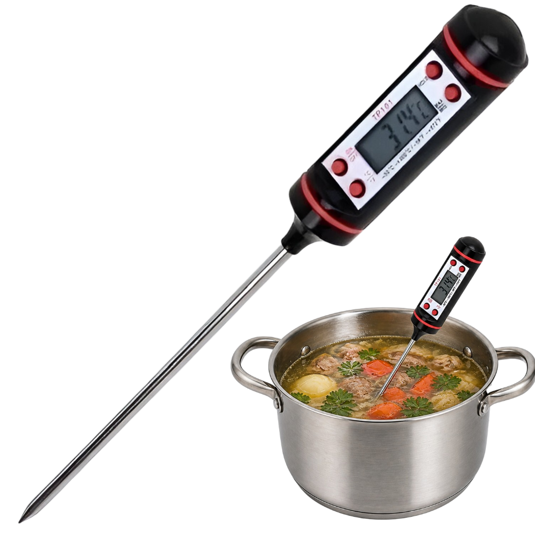 Termómetro Digital De Cocina Alimentos Líquidos Pinchar Aguja 300°c