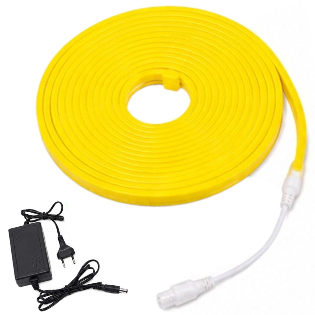 Tira 5m Neón Flexible Cinta Luces Led Espectáculo Luz Amarillo