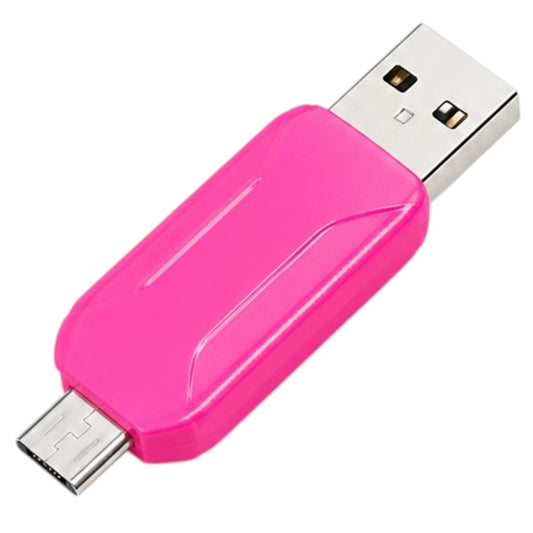 Adaptador Micro SD A USB Y Micro USB Lector De Memorias OTG Rosado