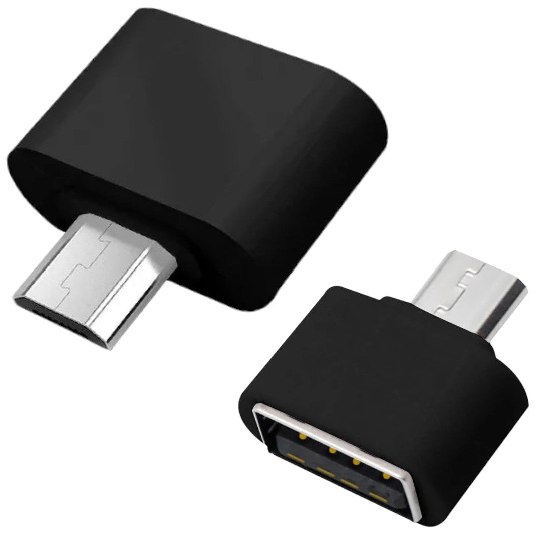 Adaptador Otg A Micro Usb 2.0 Pendrive A Celular Datos Negro