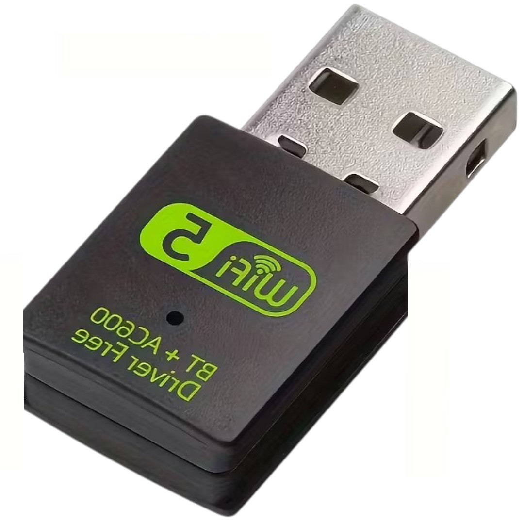 Adaptador Wifi Usb 600 Mbps 2.4 + 5G + Bluetooth Pc Netbook