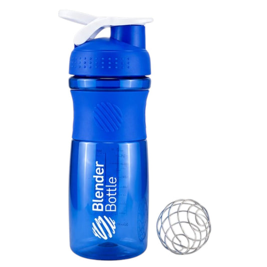 Botella Blender 750ml Caramañola Mezclador Con Batidor Azul