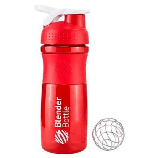 Botella Blender 750ml Caramañola Mezclador Con Batidor Rojo