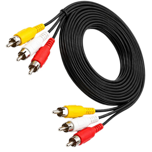 Cable 5m DE 3 Rca A 3 Rca De Audio Y Video Para Tv DvD Equipo
