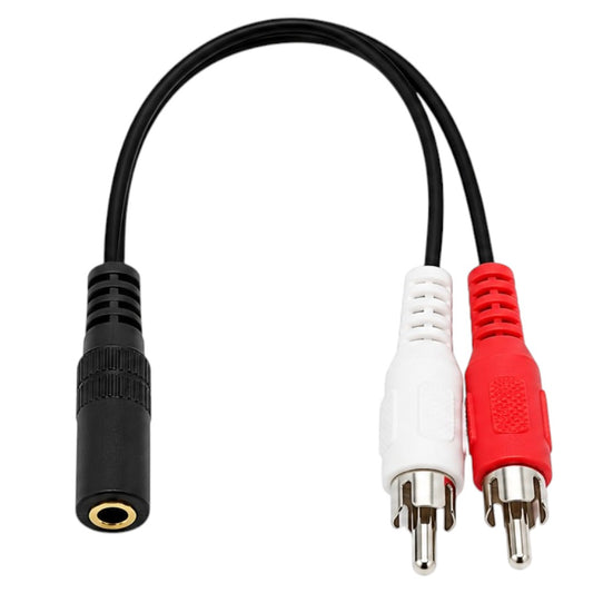 Cable Adaptador 2 Rca Macho a 1 Spica Hembra 13cm Audio Video