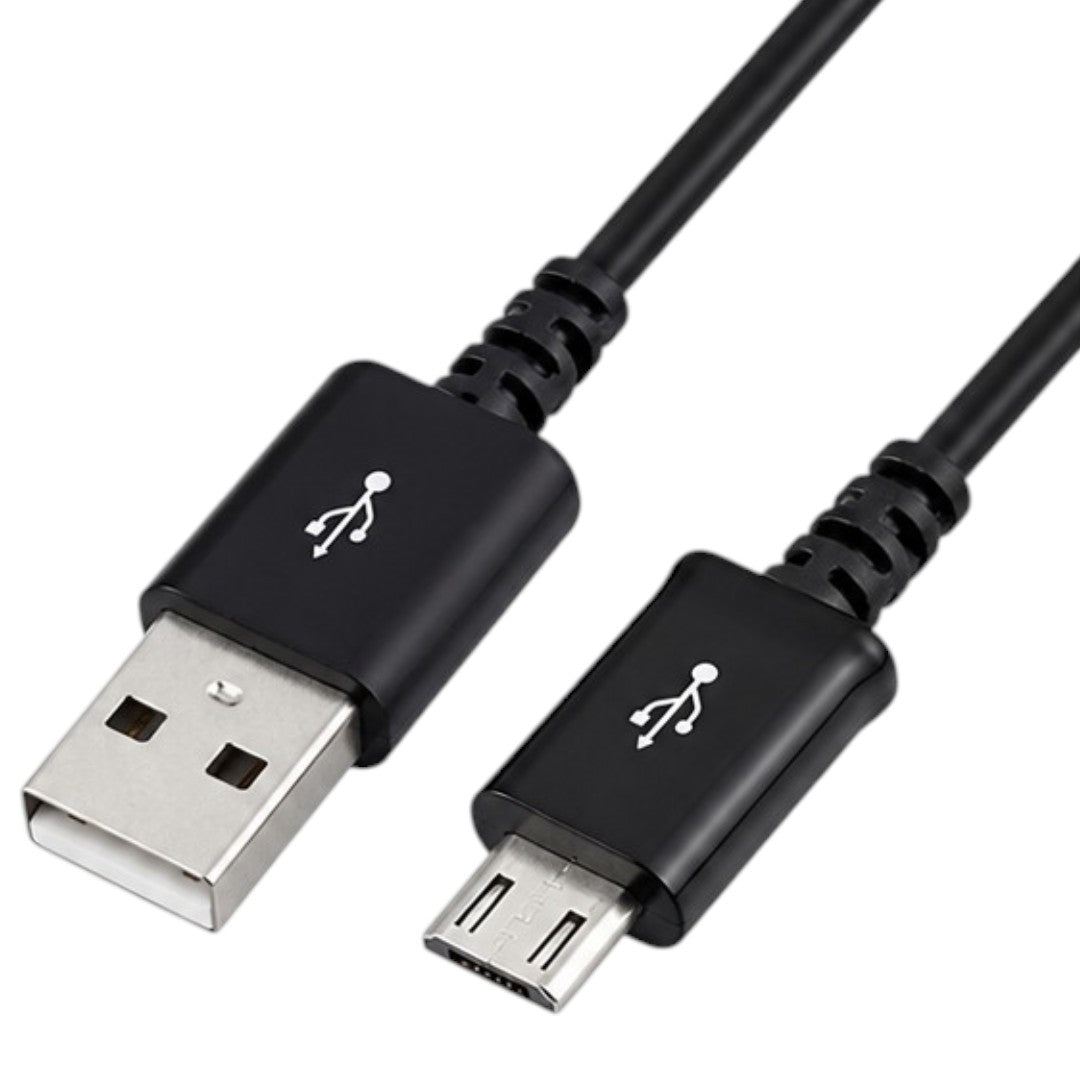 Cable Micro USB 1m Para Datos Y Carga Android Universal Negro