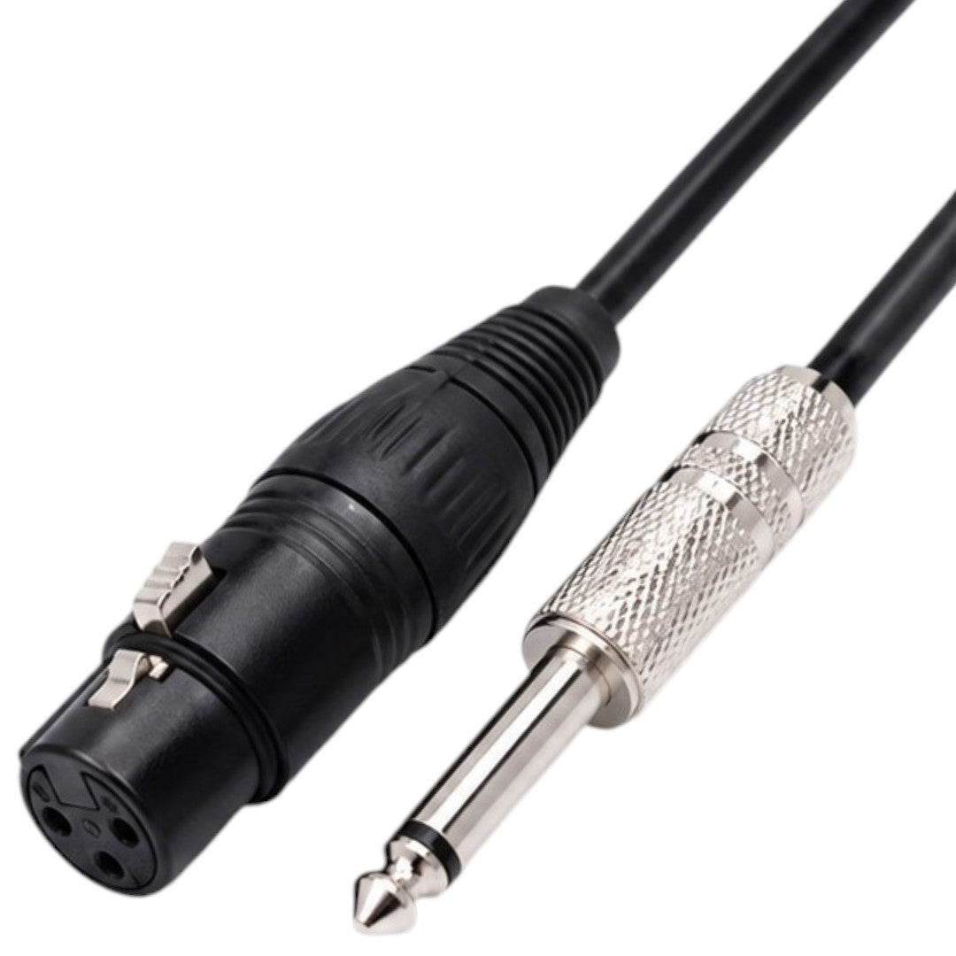 Cable Para Micrófono Plug 6.35mm 1.5m Audio Profesional