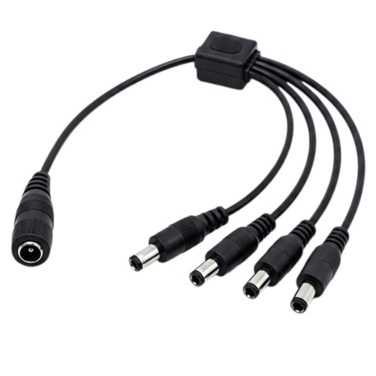 Cable Splitter Alimentación 1 Hembra A 4 Machos Para Cámaras CCTV