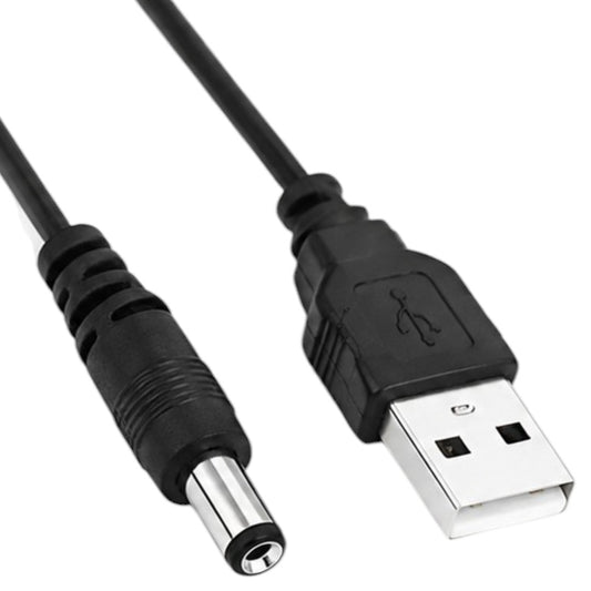 Cable USB A Plug 5.5x2.1mm DC Carga Alimentación 75cm