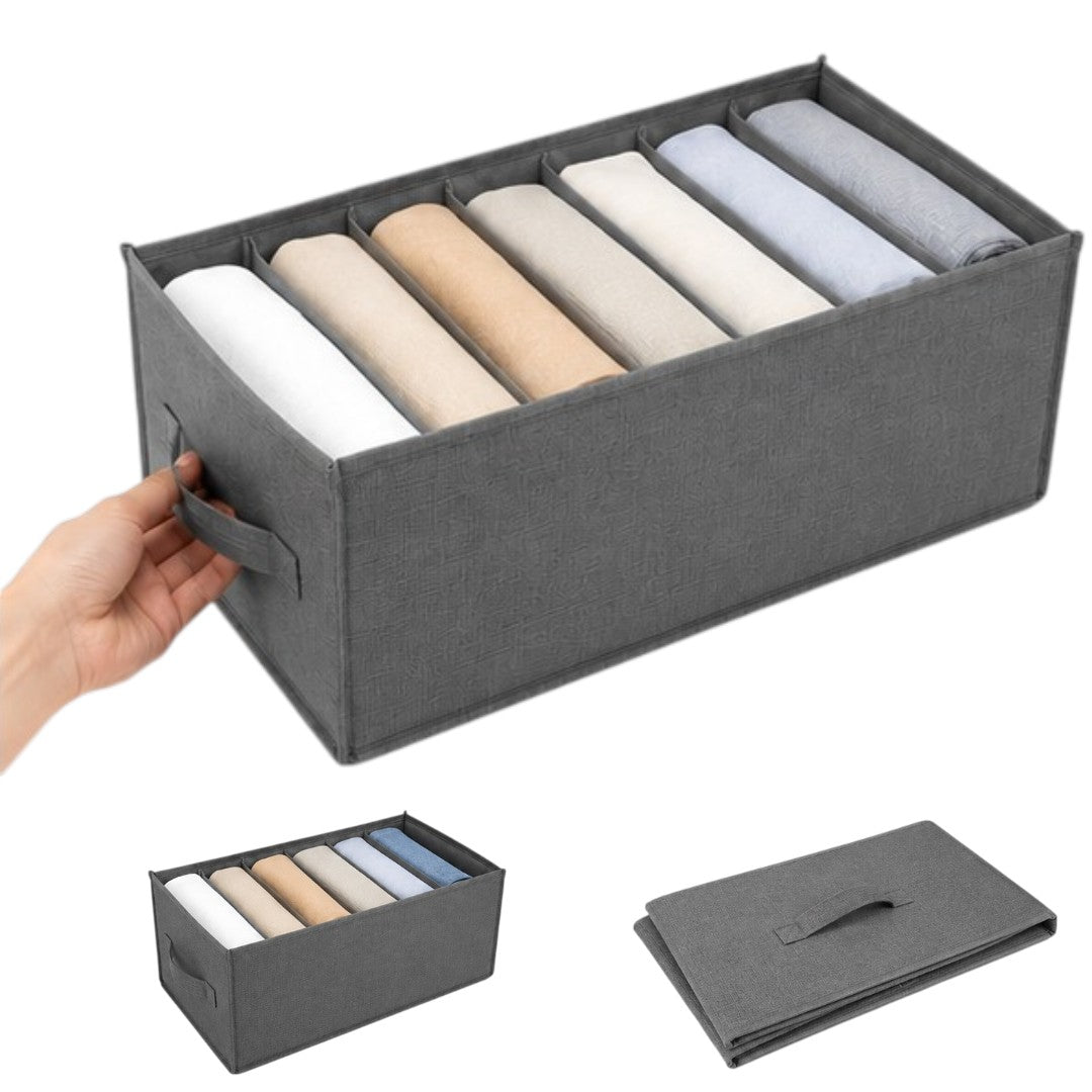 Caja Para Ropa 7 Separadores Compartimentos Organizadora Para Estante Ropero