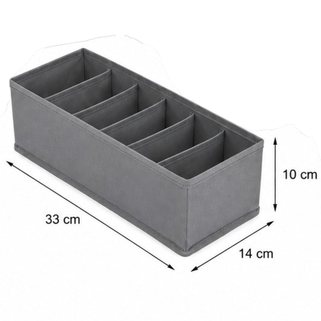 Caja Para Ropa Interior 6 Separadores Compartimentos Organizadora Para Estante Ropero