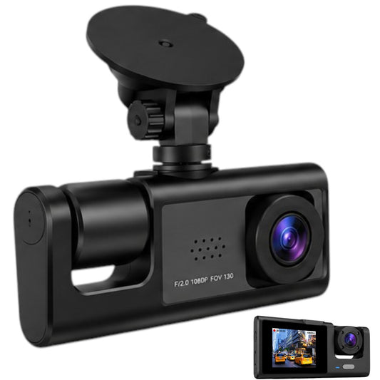Cámara DVR Vehicular Auto Doble Canal Grabación Delantera