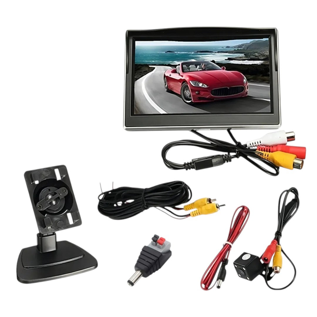 Cámara Reversa Auto + Monitor LCD 5" Visión Trasera