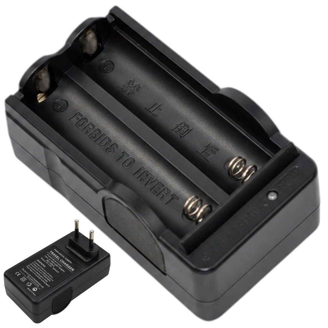 Cargador 2 Baterias Recargables A 220v 18650 18490 18350 17670