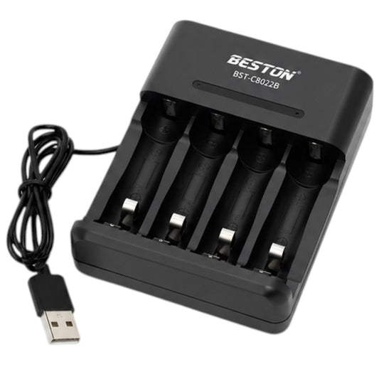 Cargador 4 Pilas AA Y AAA Recargables Usb Bateria Cuádruple Beston