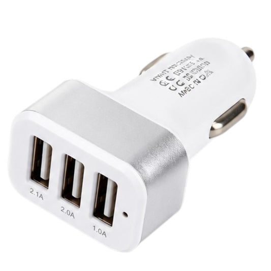 Cargador De Auto 3 Puertos USB Carga Rápida Universal