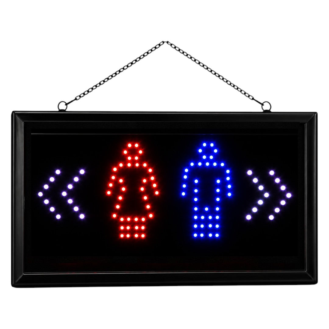 Cartel BAÑOS Led Panel Luminoso Luz Letrero Promocional 220v